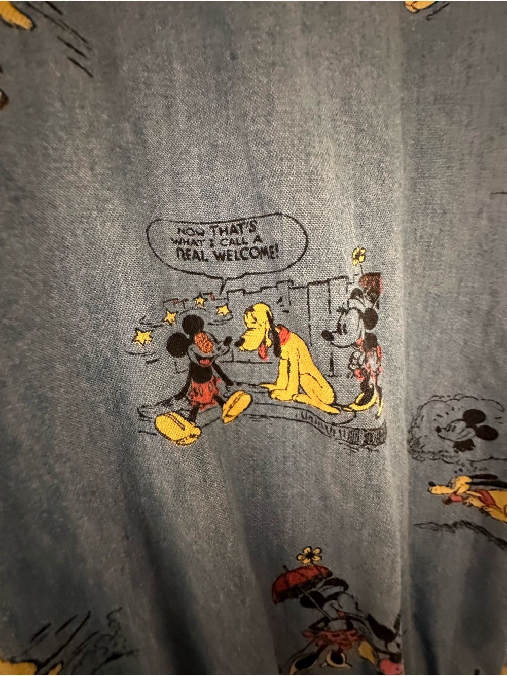 Her Universe Denim Mickey, Minnie Mouse & Pluto Print Dress with Pockets, S, EUC - Picture 6 of 6